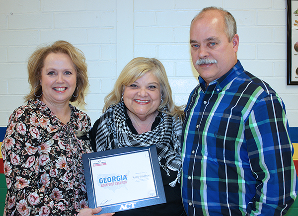 Kathy and Kevin Lindberg, owners of Wilco Printing & Signs, Braselton, GA was Named Georgia’s ACT (American College Testing) Workforce Champion